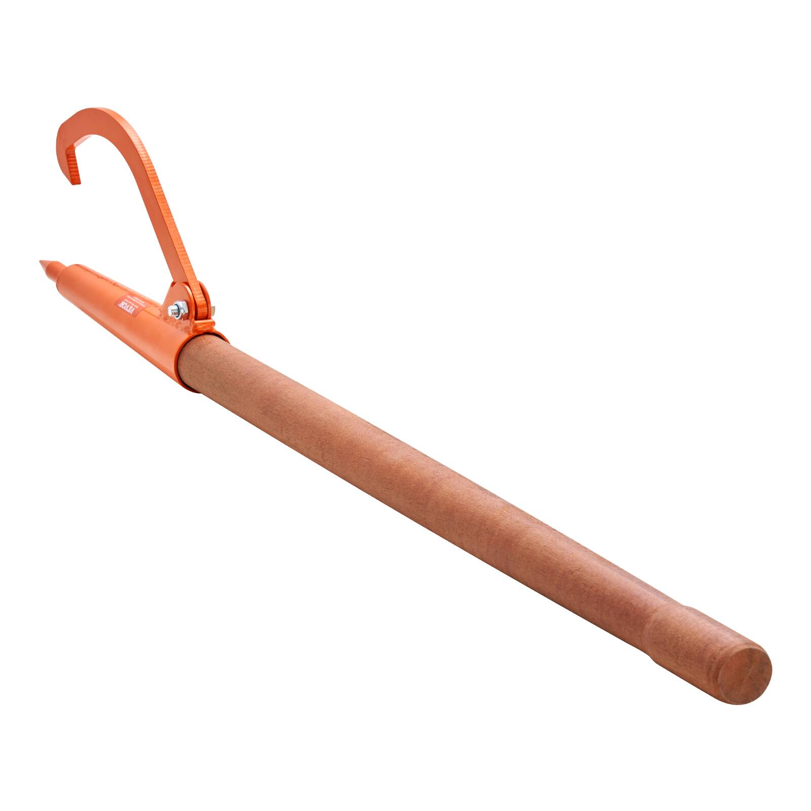 Alt View 5. VEVOR - Log Peavey, 46.5 in, Wooden Handle Log Lifter, Heavy Duty Log Roller with Max 18 in Opening, Rust-Resistant Log Jack - Orange.