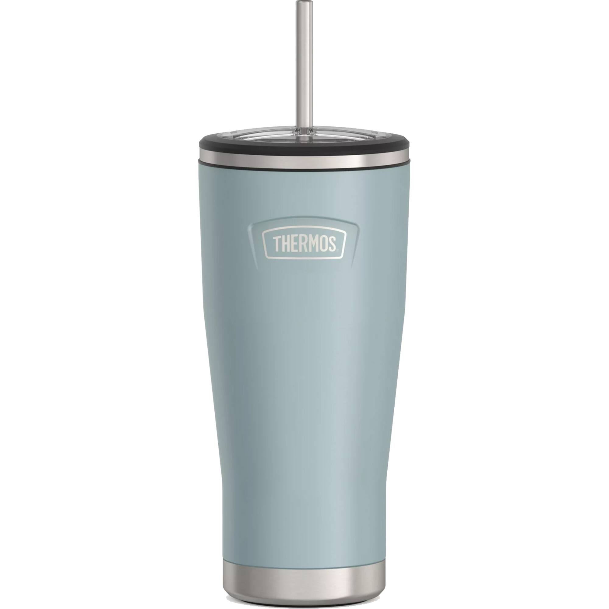 Front. Thermos - Thermos 24 oz. Icon Cold Tumbler w/ Straw - Glacier - Glacier.