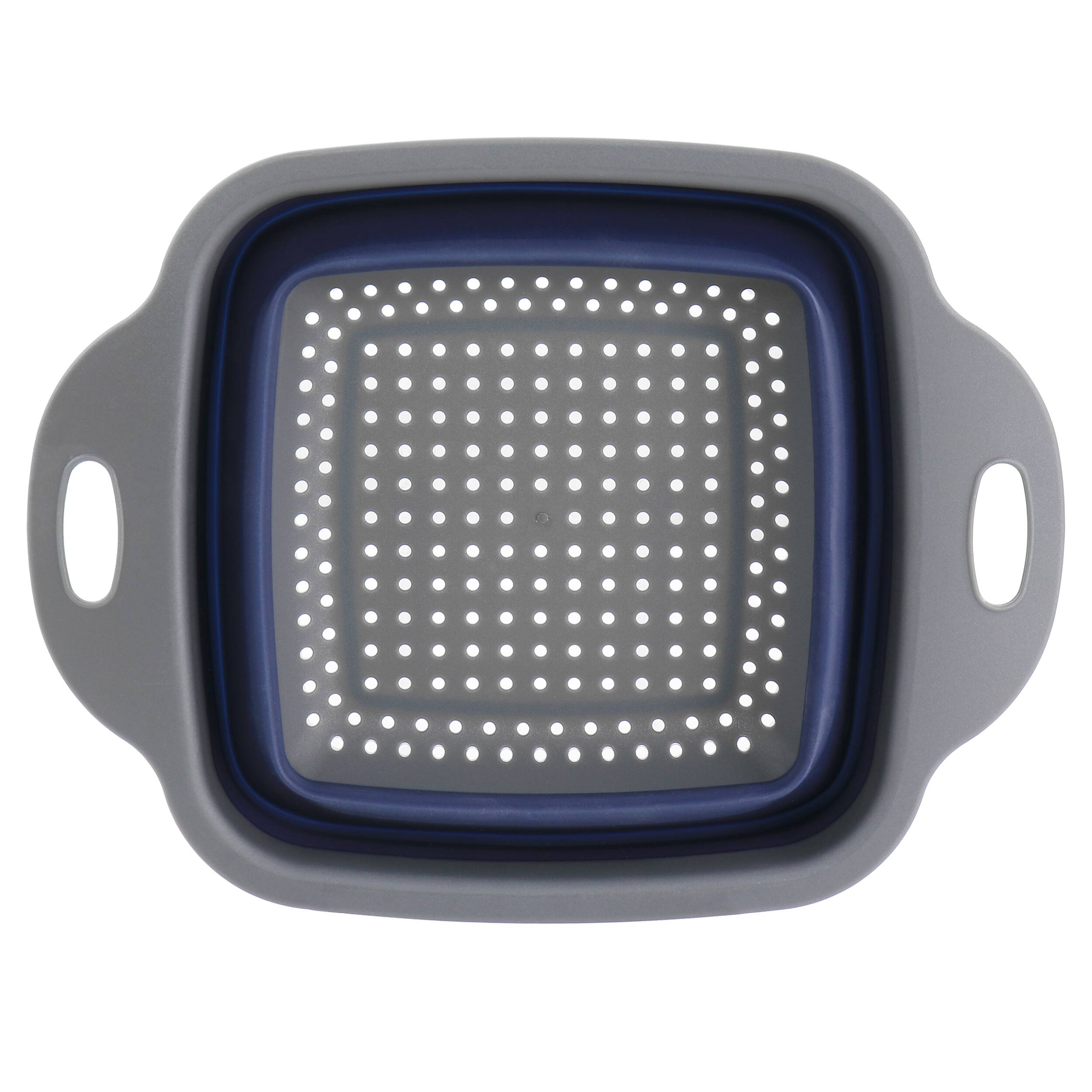 Alt View 4. Oster - Oster Bluemarine Collapsible Square Plastic Colander in Blue.