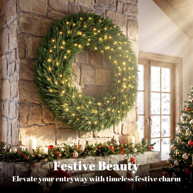 Festive Beauty  
Elevate your entryway with timeless festive charm