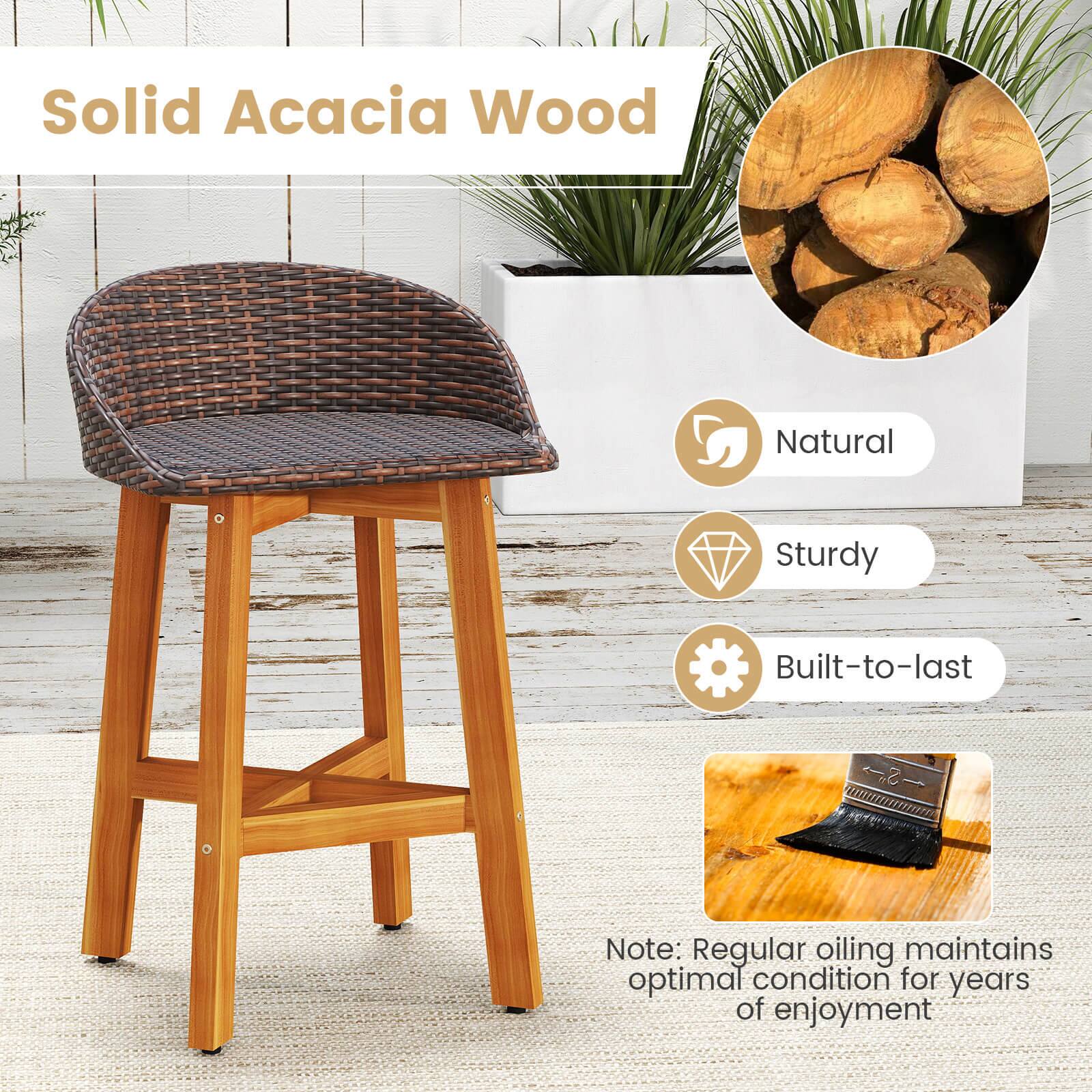 Solid Acacia Wood

Natural  
Sturdy  
Built-to-last  

Note: Regular oiling maintains optimal condition for years of enjoyment