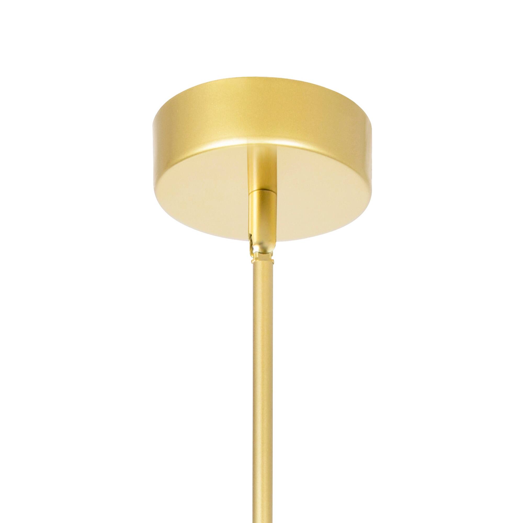 Alt View 1. CWI Lighting - Hoops 1 Light LED Pendant With Satin Gold Finish - Satin Gold.