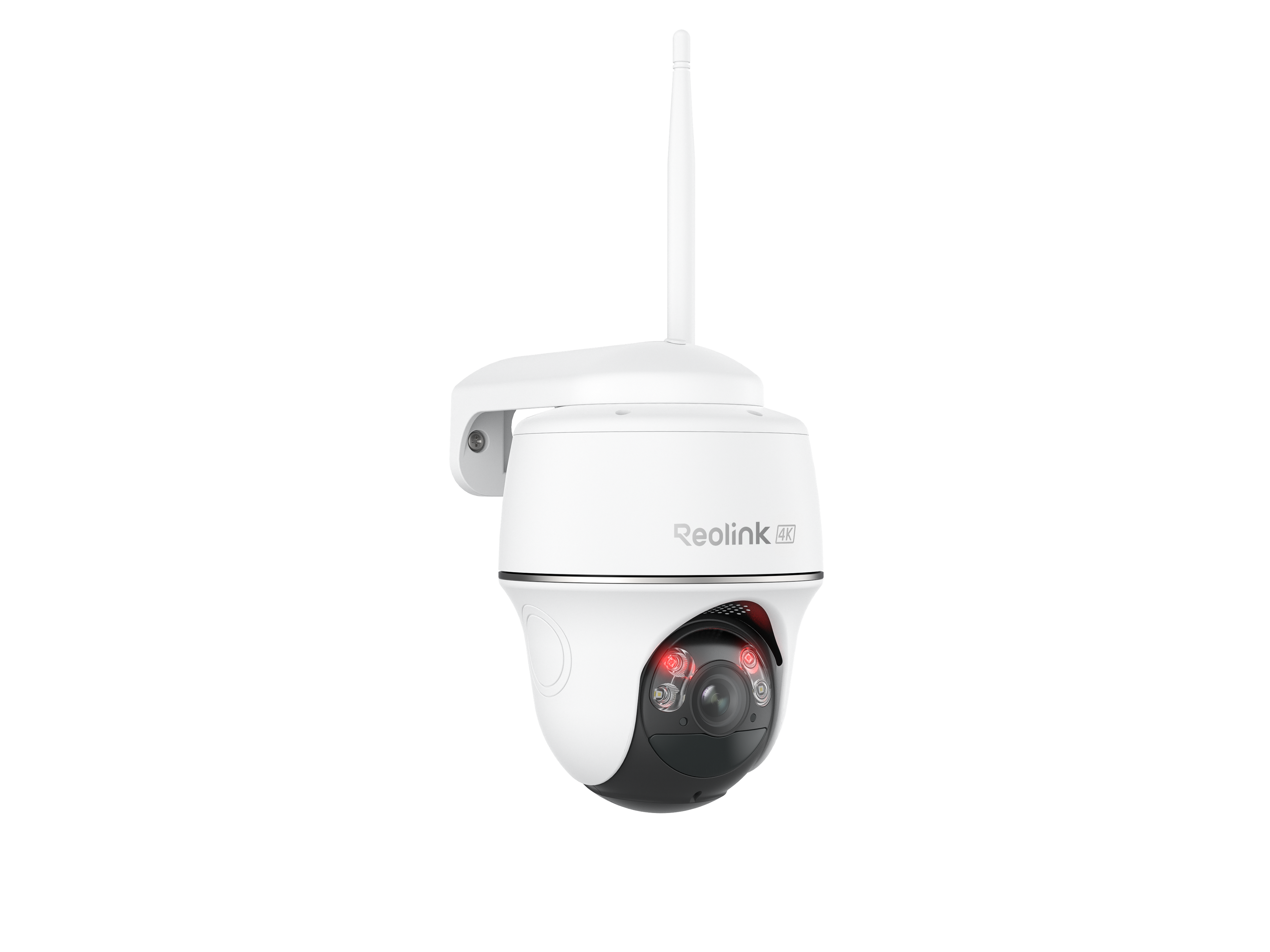 Left. Reolink - Reolink 2Pcs Argus PT Ultra 4K 8MP Wireless 360° WiFi Battery Camera Spotlights Person/Vehicle Detection Security Camera - White.