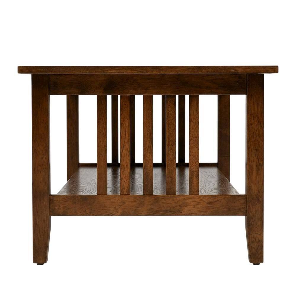 Angle. FurniFact - Wooden Coffee Table with Modern Design and sturdy construction - Ash Finish.