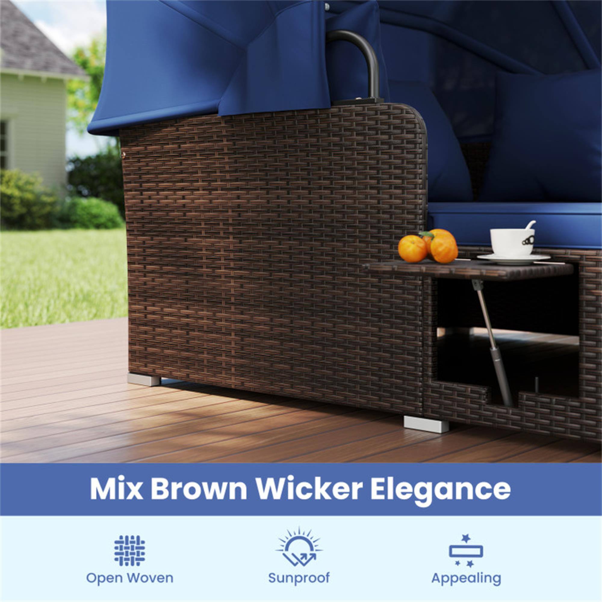 Mix Brown Wicker Elegance

- Open Woven
- Sunproof
- Appealing