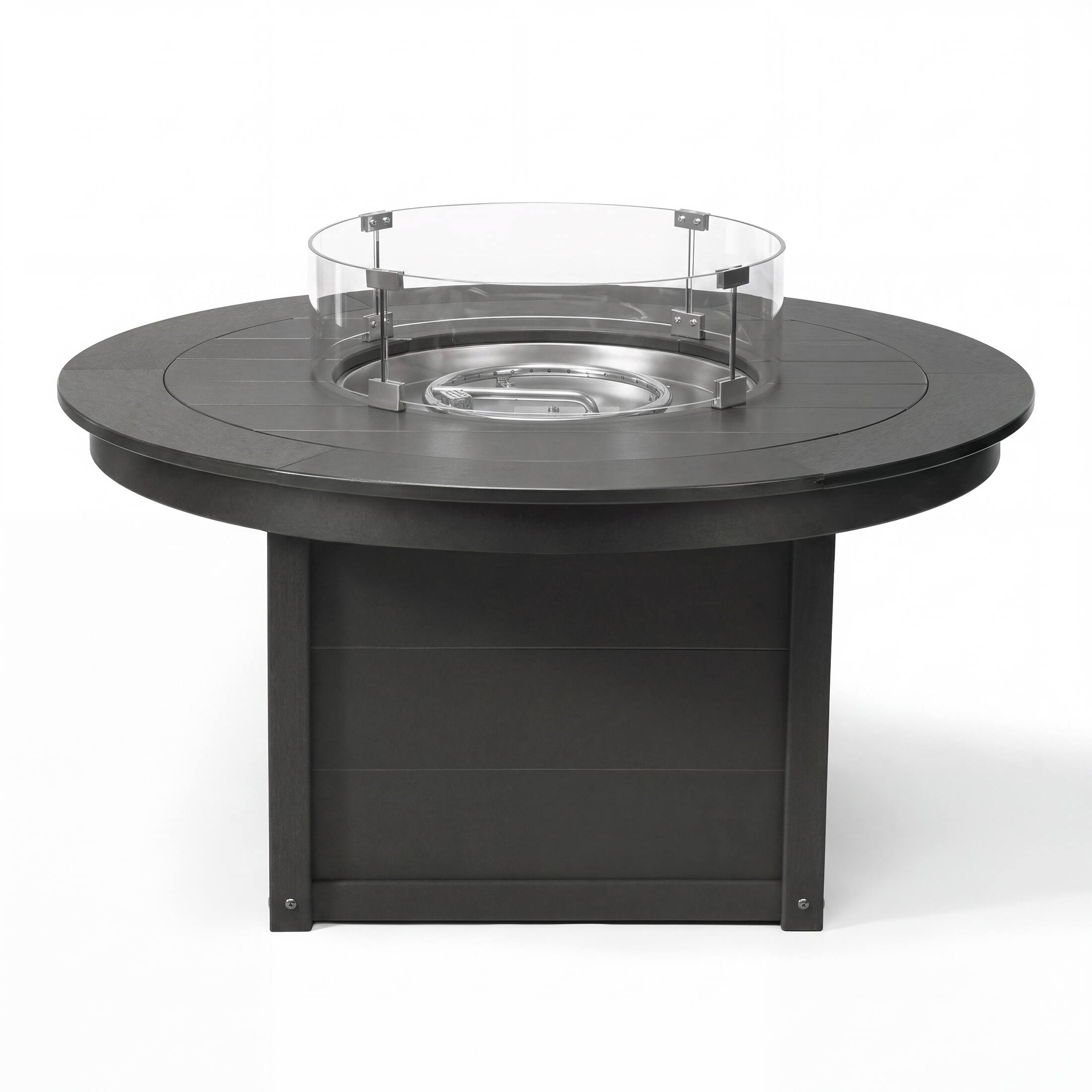 Back. WestinTrends - WestinTrends Helios 47" Modern Outdoor 55,000 BTU Patio Propane Round Fire Pit Table - Gray.
