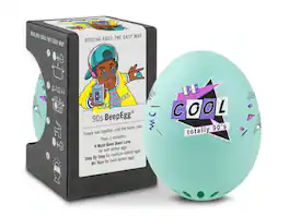 BrainStream - BeepEgg 90s Egg Timer with Heat Sensing Boiling for Soft Medium Hard - Blue