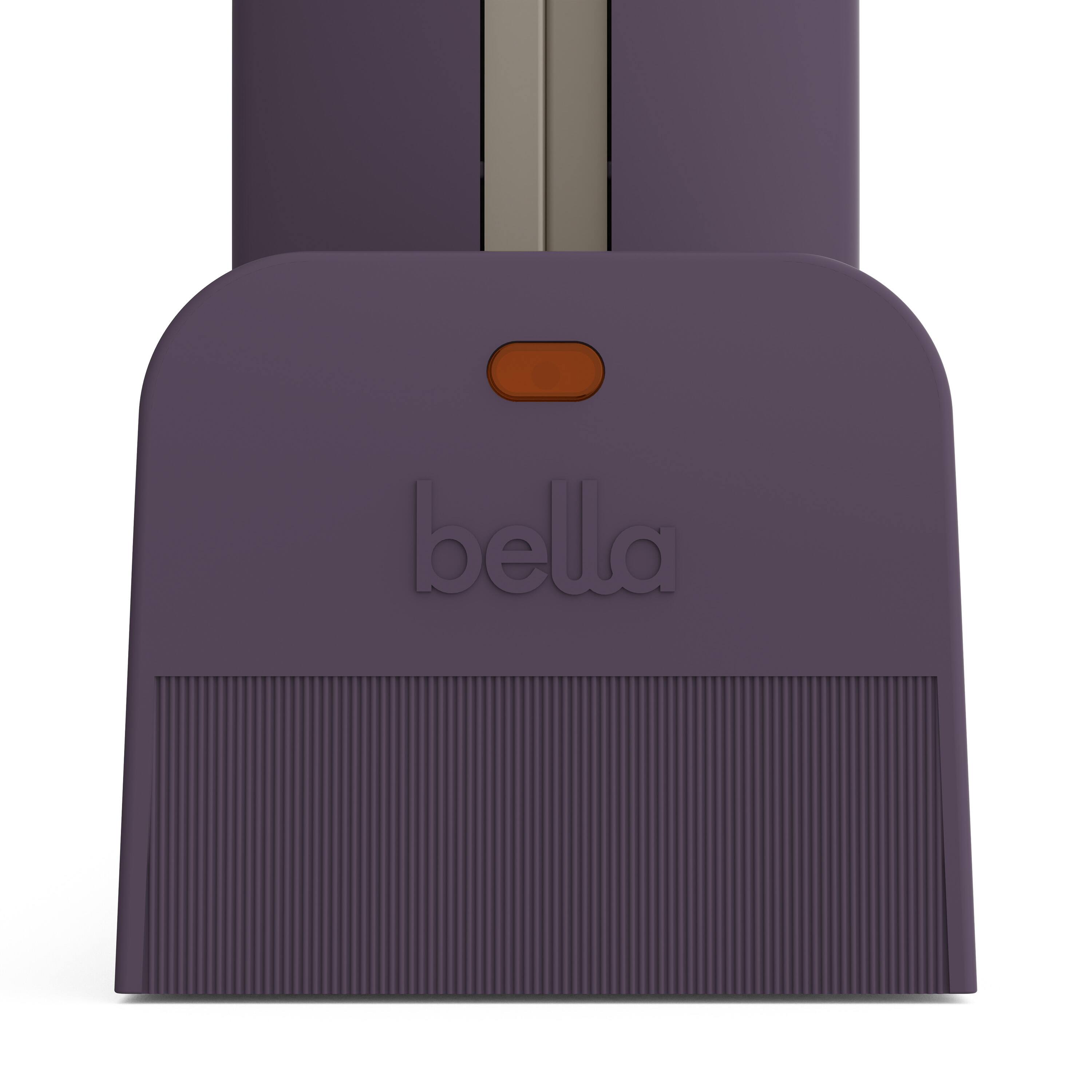 Back. Bella - Fits-anywhere Kitchenware: Flip & Store Belgian Waffle Maker - Plum.