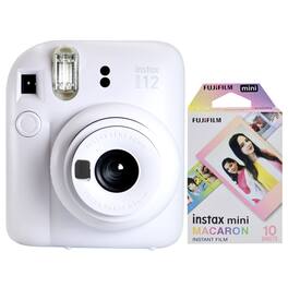 Fujifilm - INSTAX MINI 12 Instant Film Camera Instant Film (Macaron) - Clay White