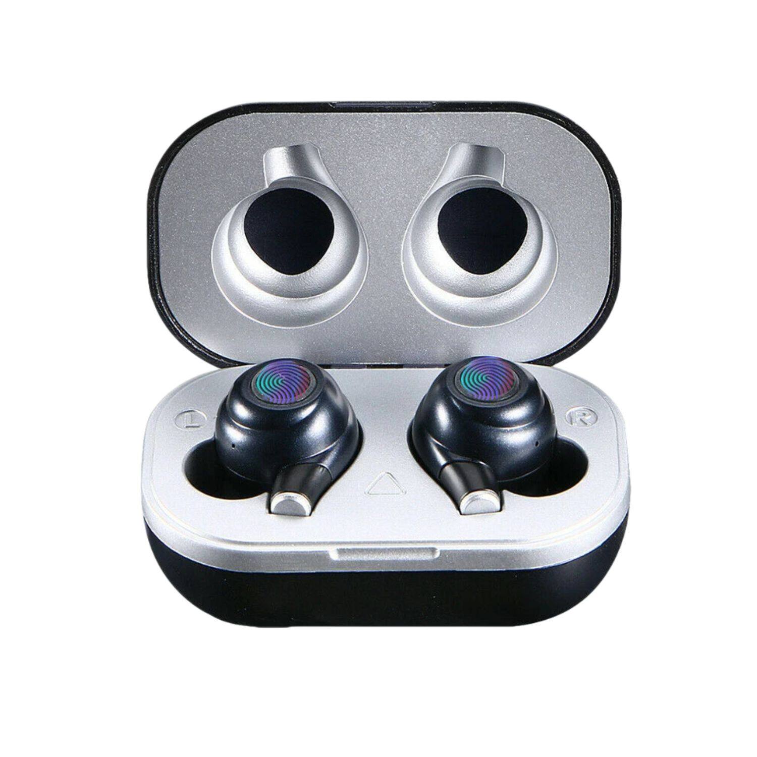 Front. Stock Preferred - Bluetooth 5.0 Wireless Earbuds – Waterproof In-Ear Headphones with Charging Case.