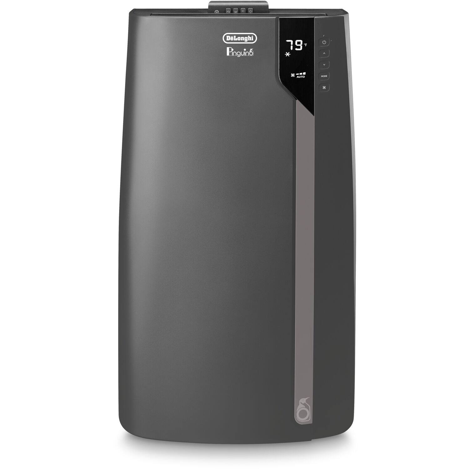 Front. De'Longhi - 12,000 BTU Portable Air Conditioner with 12,000 BTU Heater - Dark Gray.