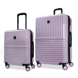 World Traveler - Tonal 2-Piece Lightweight Polycarbonate Hardside Expandable Spinner Luggage Set with TSA Lock (20" & 28") - Lavender