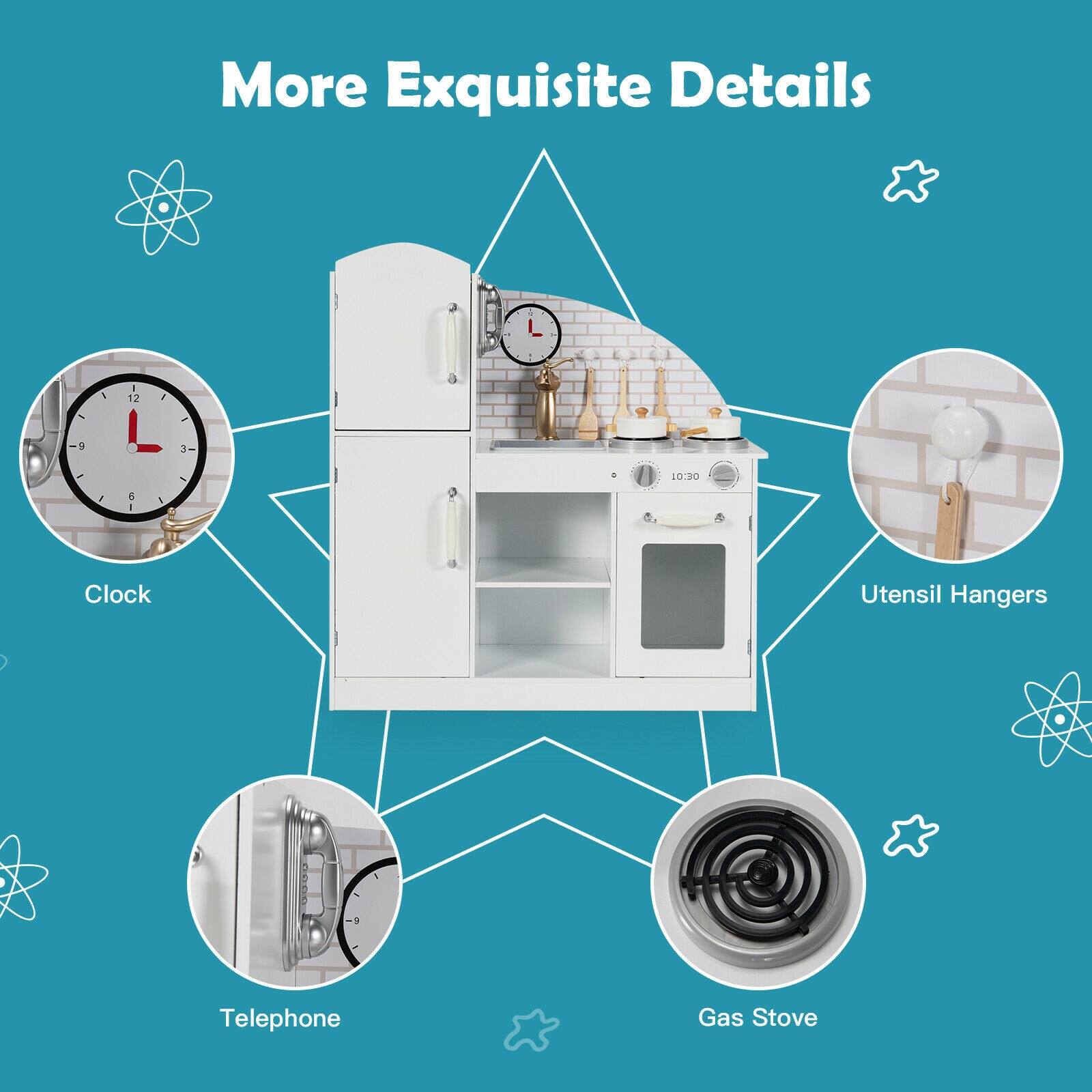 More Exquisite Details

- Clock
- Telephone
- Gas Stove
- Utensil Hangers