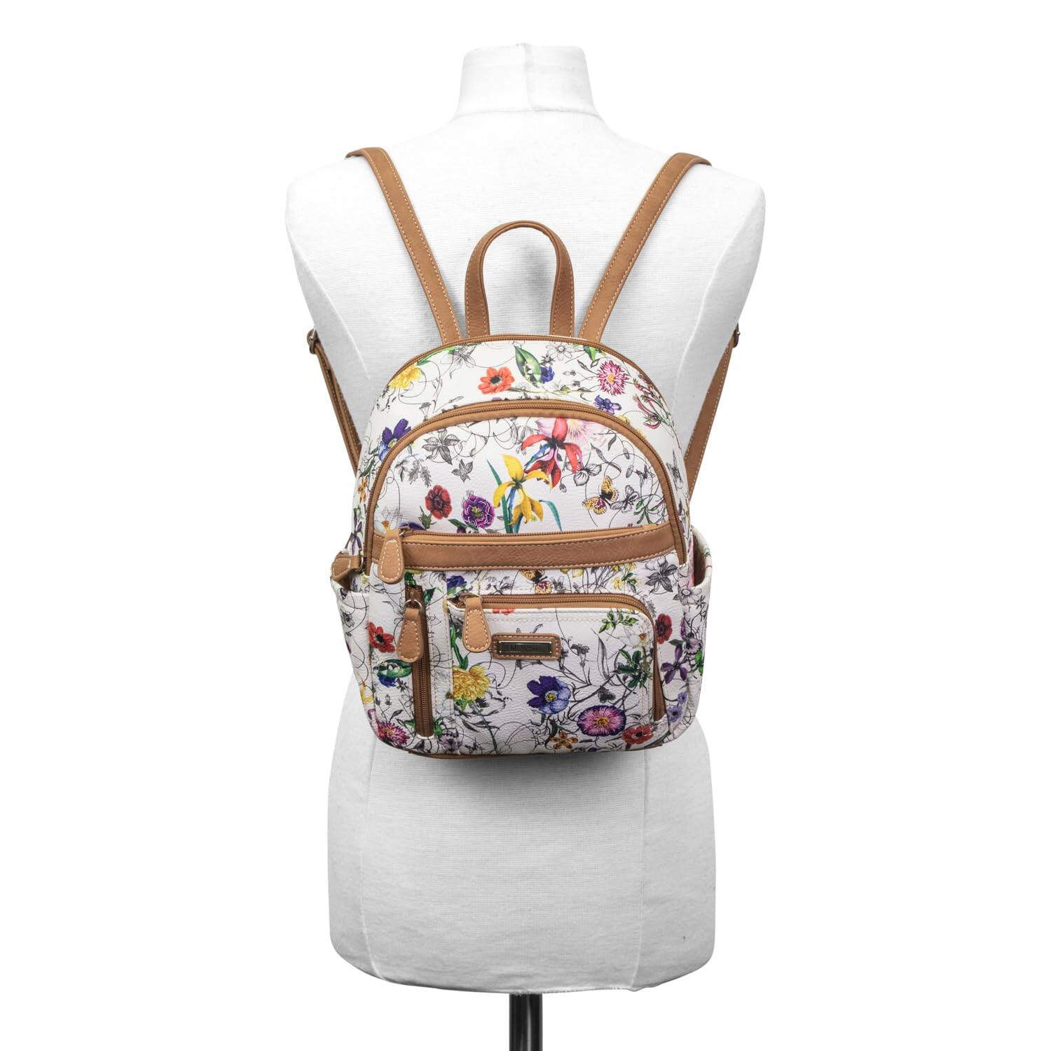 Alt View 3. Cozy Serene - Women's Adele Backpack  Vienna Floral One Size - Black.