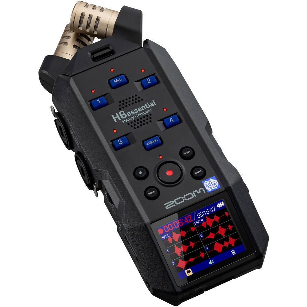 H6 Essential Handy Recorder

MIC 1 2 3 4

MIXER

32-bit

05:15:47

00:06:42

MIC L 2 4