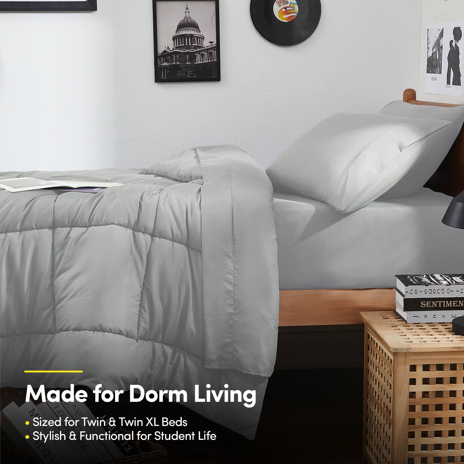 Made for Dorm Living  
- Sized for Twin & Twin XL Beds  
- Stylish & Functional for Student Life