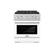 Front. ZLINE - 30 in. Wide 4 Burner 4.2 cu. ft. Freestanding Paramount Gas DuoPro Range with Convection Oven - Stain Steel/White Matte.