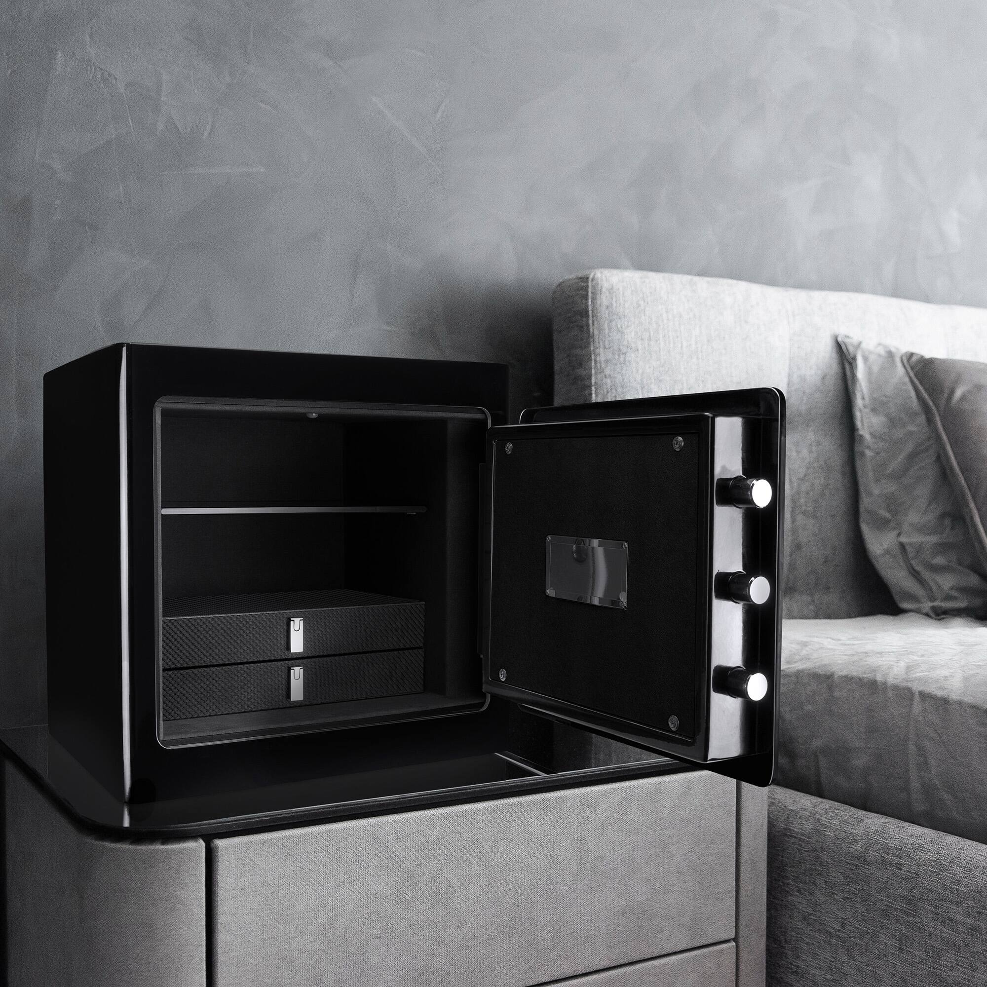 Alt View 6. Barska - Digital Keypad Fireproof Jewelry Safe 1.01 Cu Ft - Black.