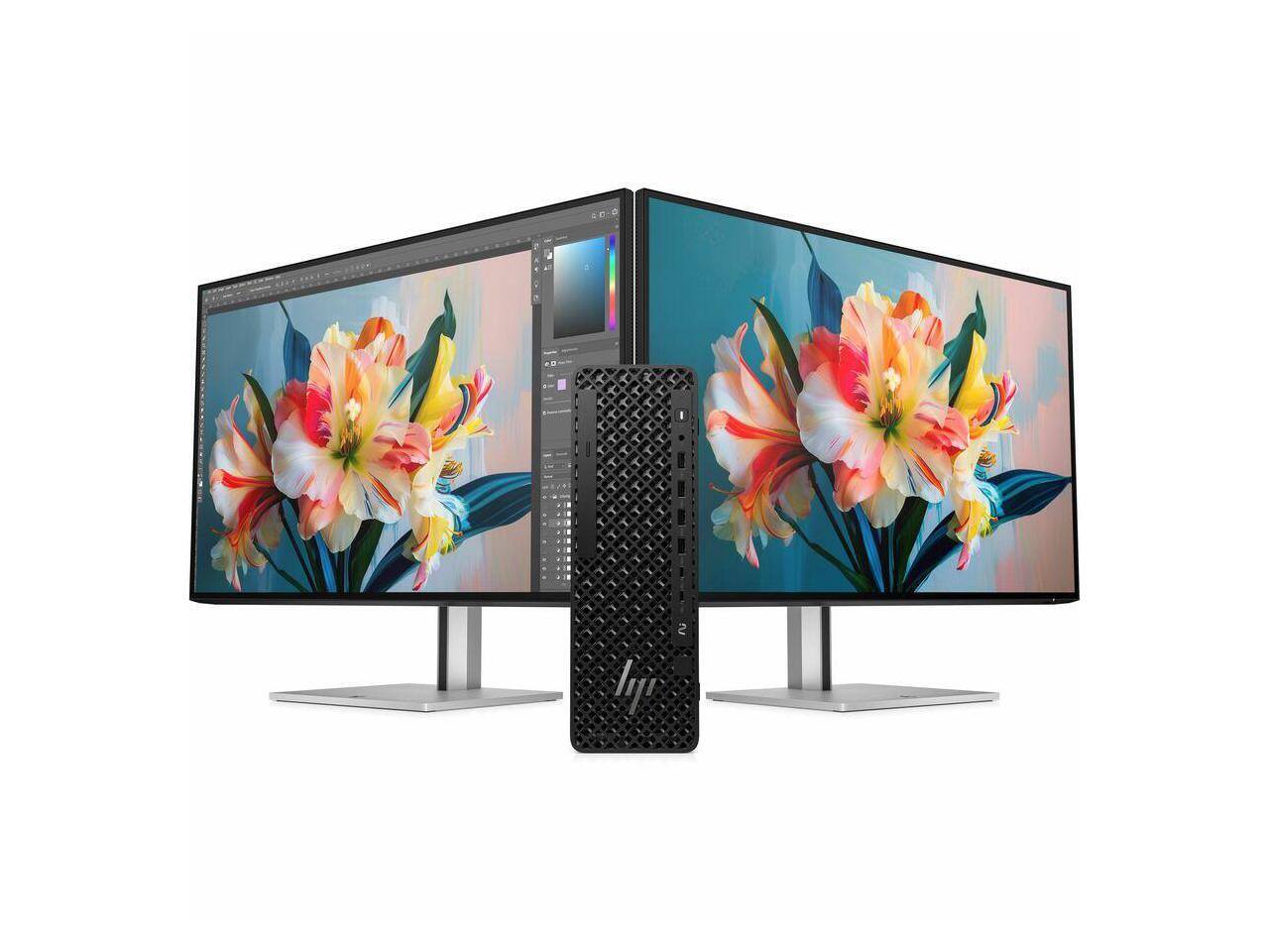 Alt View 3. HP - HP Z2 G1i Workstation - Intel Core Ultra 5 235 - 32 GB - 1 TB SSD - Black - Intel W880 - Windows 11 Pro - RTX A1000 8 GB - Black.