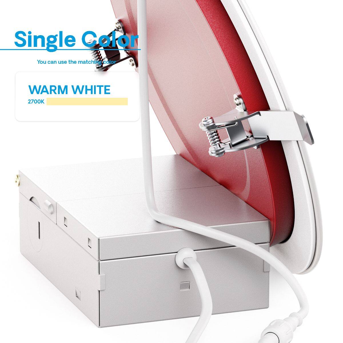 Single Color  
You can use the matching color  

WARM WHITE  
2700K