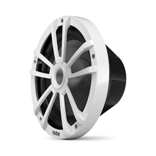 Left. Infinity - INFINITY 1022MLW 10" Marine subwoofer with rgb lighting -       White - White.