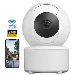 Cluzine - Tuya 2MP 4K Bluetooth HD Home PTZ Security Camera with IR Night Vision