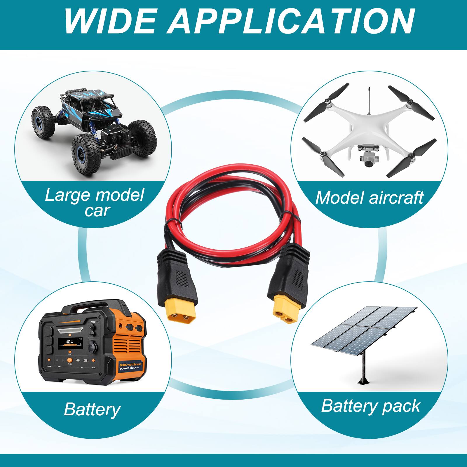 WIDE APPLICATION

- Large model car
- Model aircraft
- Battery
- Battery pack