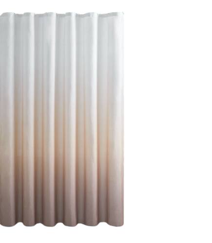 Angle. Kate Aurora - Kate Aurora Living Multi Color Ombre Fabric Shower Curtain - White/Dusty Rose - White/Dusty Rose.