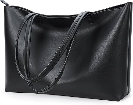 Vulpecula Spade - Tote Bag Zipper Shoulder Bag Faux Leather Purses Satchel for Women Casual Handbag Work Dating College - Black-large