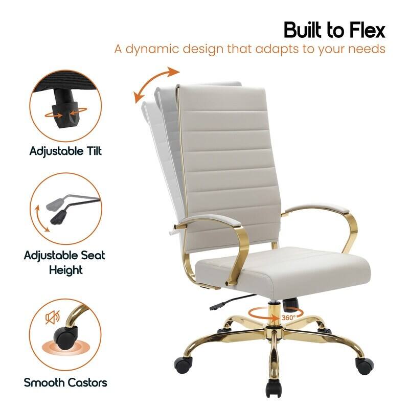Built to Flex  
A dynamic design that adapts to your needs  
- Adjustable Tilt  
- Adjustable Seat Height  
- 360° Smooth Castors