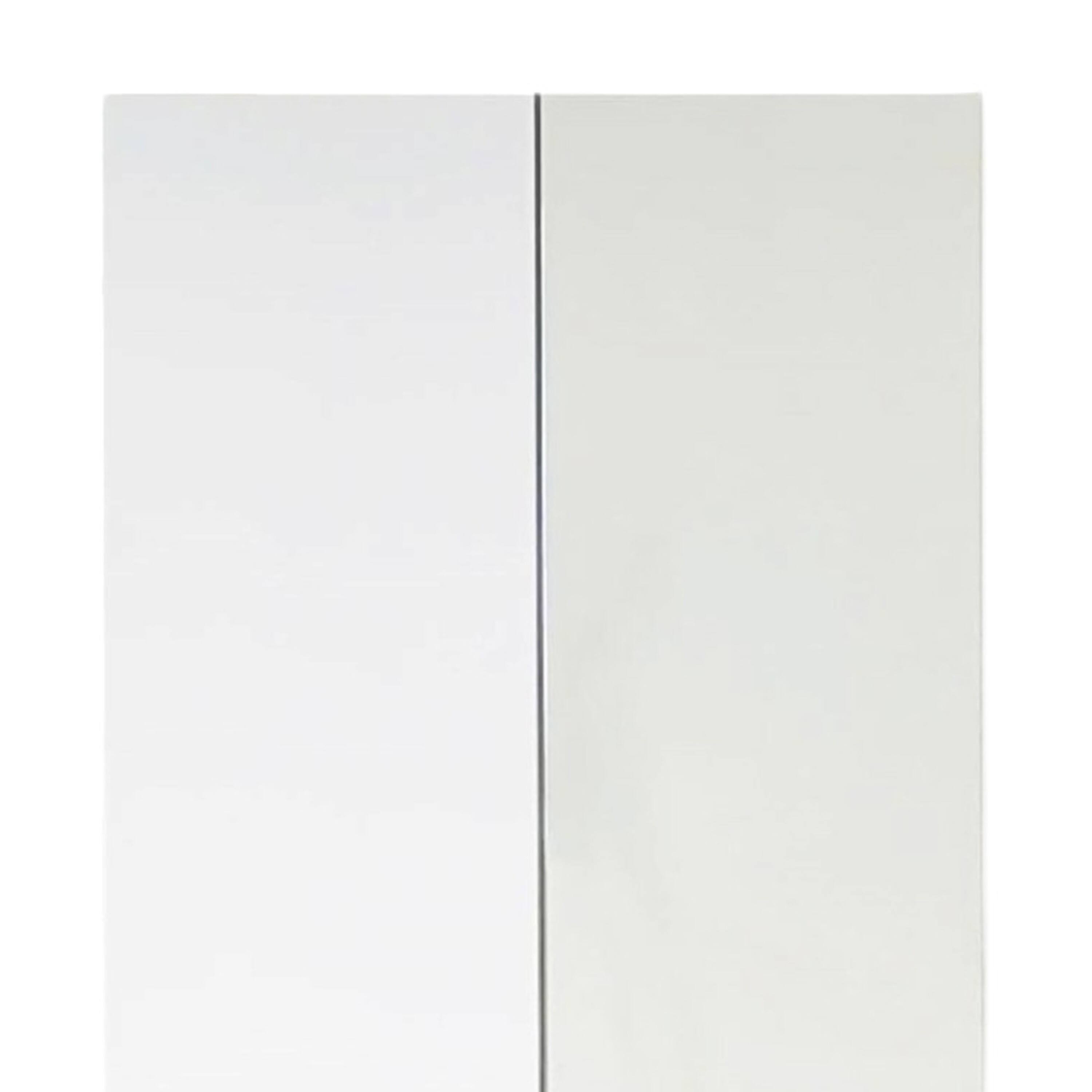 Angle. Manhattan Lane - Ely Dual Closet Cabinet w Mirror, 4 Drawers, 71 Inch, White Melamine - White.