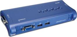 Trendnet - 4-Port USB KVM Switch Kit - Black