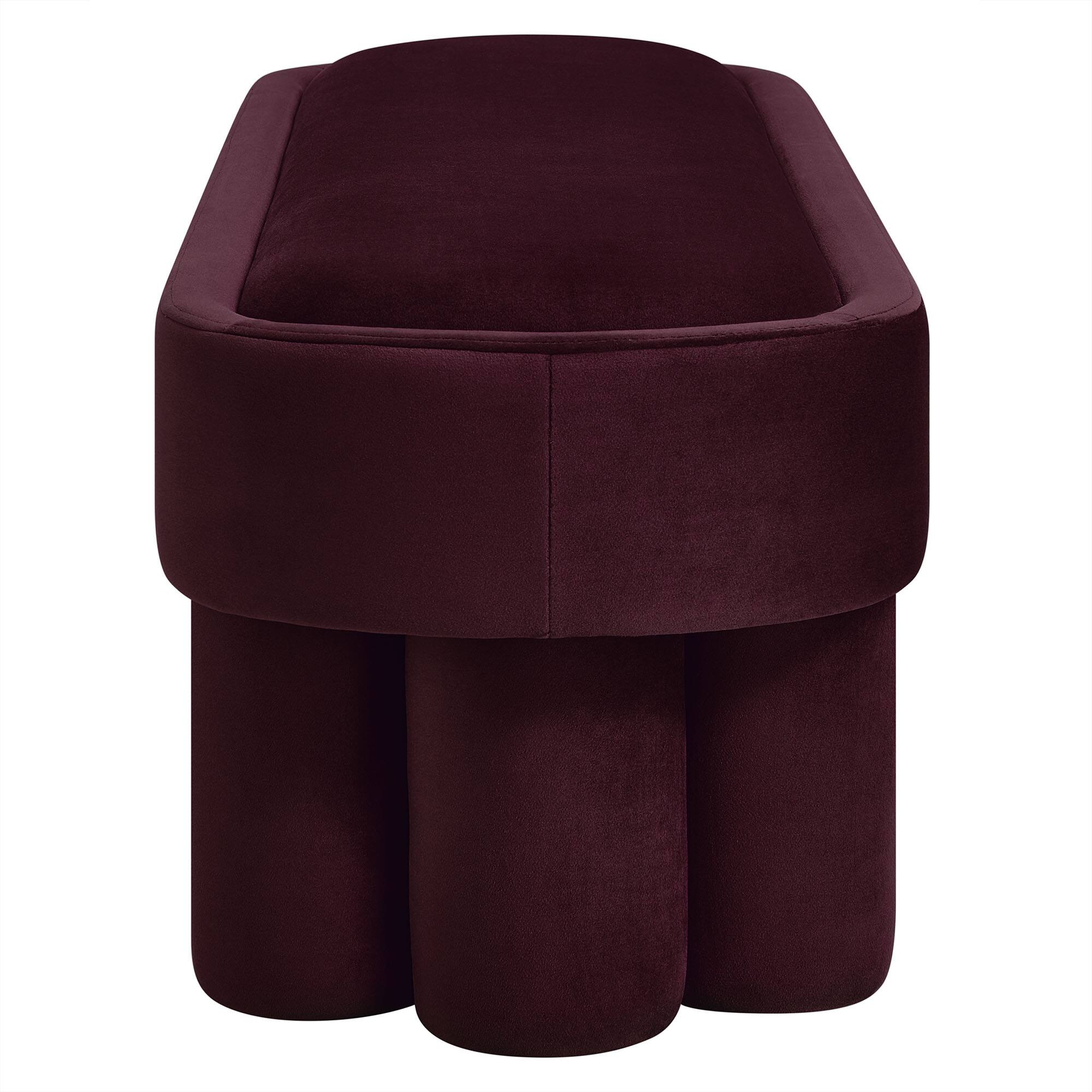 Alt View 2. Modway - Mossi Oval Performance Velvet Accent Bench by Modway - Mulberry.