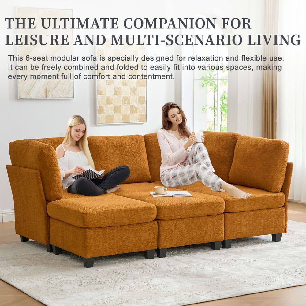 THE ULTIMATE COMPANION FOR LEISURE AND MULTI-SCENARIO LIVING

This 6-seat modular sofa is specially designed for relaxation and flexible use. It can be freely combined and folded to easily fit into various spaces, making every moment full of comfort and contentment.