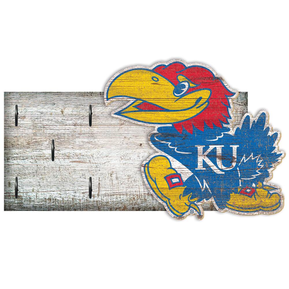 Kansas Jayhawks 6" x 12" Mounted Key Holder