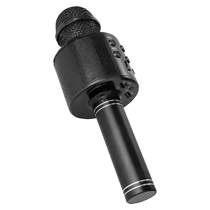 Front. 5 CORE - 5 Core Microphone Wireless Karaoke Mic With Speaker 3 in 1 Portable Bluetooth Microfono Inalambrico - Black.