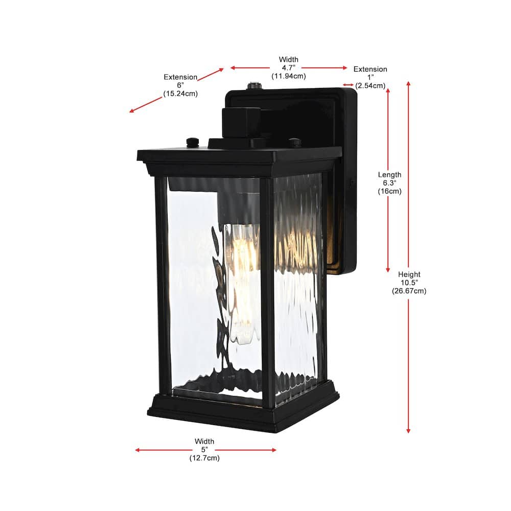Elegant Lighting - Mascher 7 inch Outdoor Pendant - Black