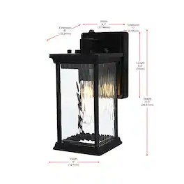 Elegant Lighting - Mascher 7 inch Outdoor Pendant - Black