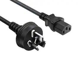Cable Leader - IEC C13 Power Cord, Australia Power Plug Type I (AS/NZS 3112), 10A 250V for Computer, Monitor, Printer - Black