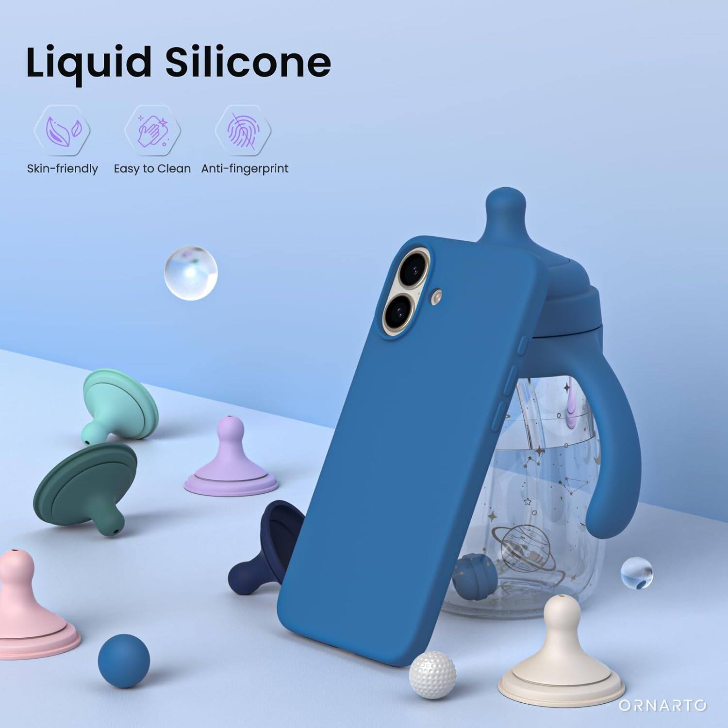 Liquid Silicone Skin-friendly Easy to Clean Anti-fingerprint ORNARTO