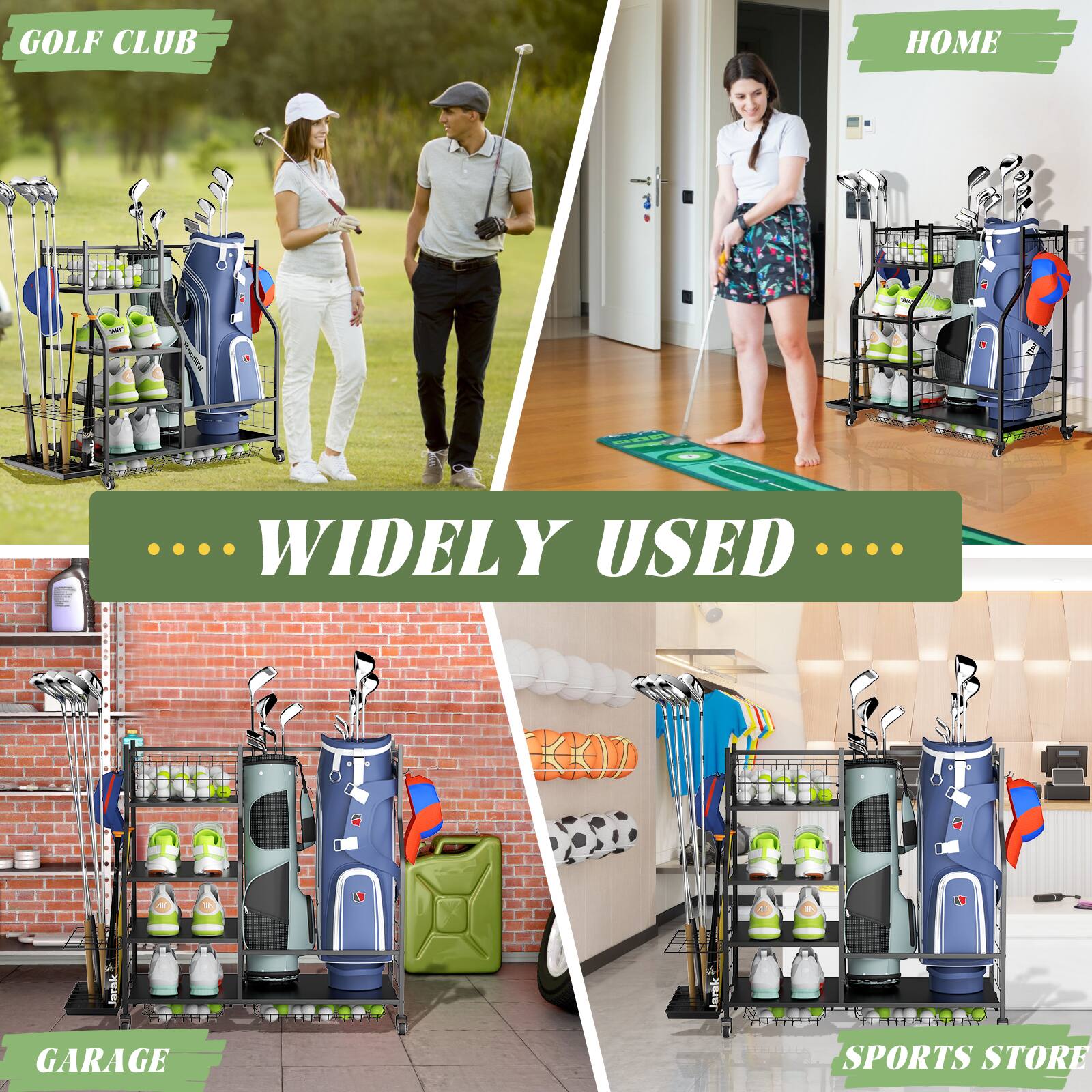 GOLF CLUB  
WIDELY USED  
HOME  
GARAGE  
SPORTS STORE