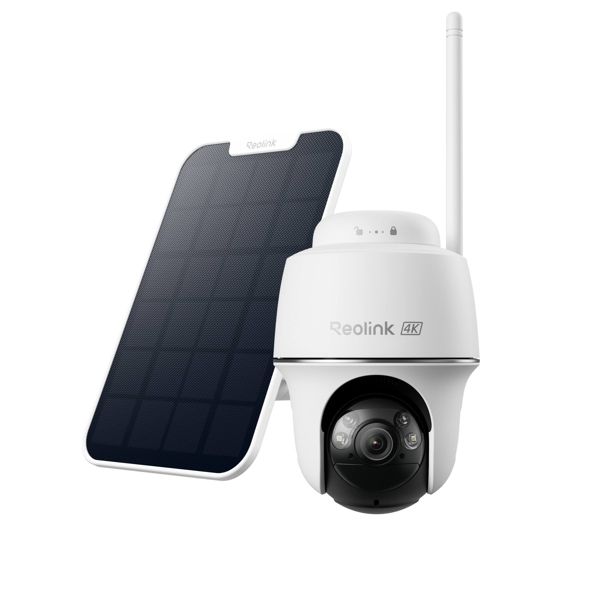 Reolink - Argus PT Ultra 4K 8MP Wireless 360° Auto-Track Security Battery WiFi Camera Person/Vehicle Detection Solar Panel - White