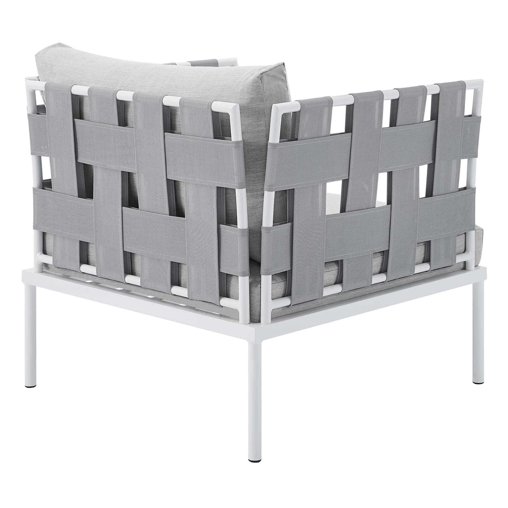 Alt View 3. Modway - Harmony Sunbrella® Outdoor Patio Aluminum Armchair by Modway - Gray Gray.
