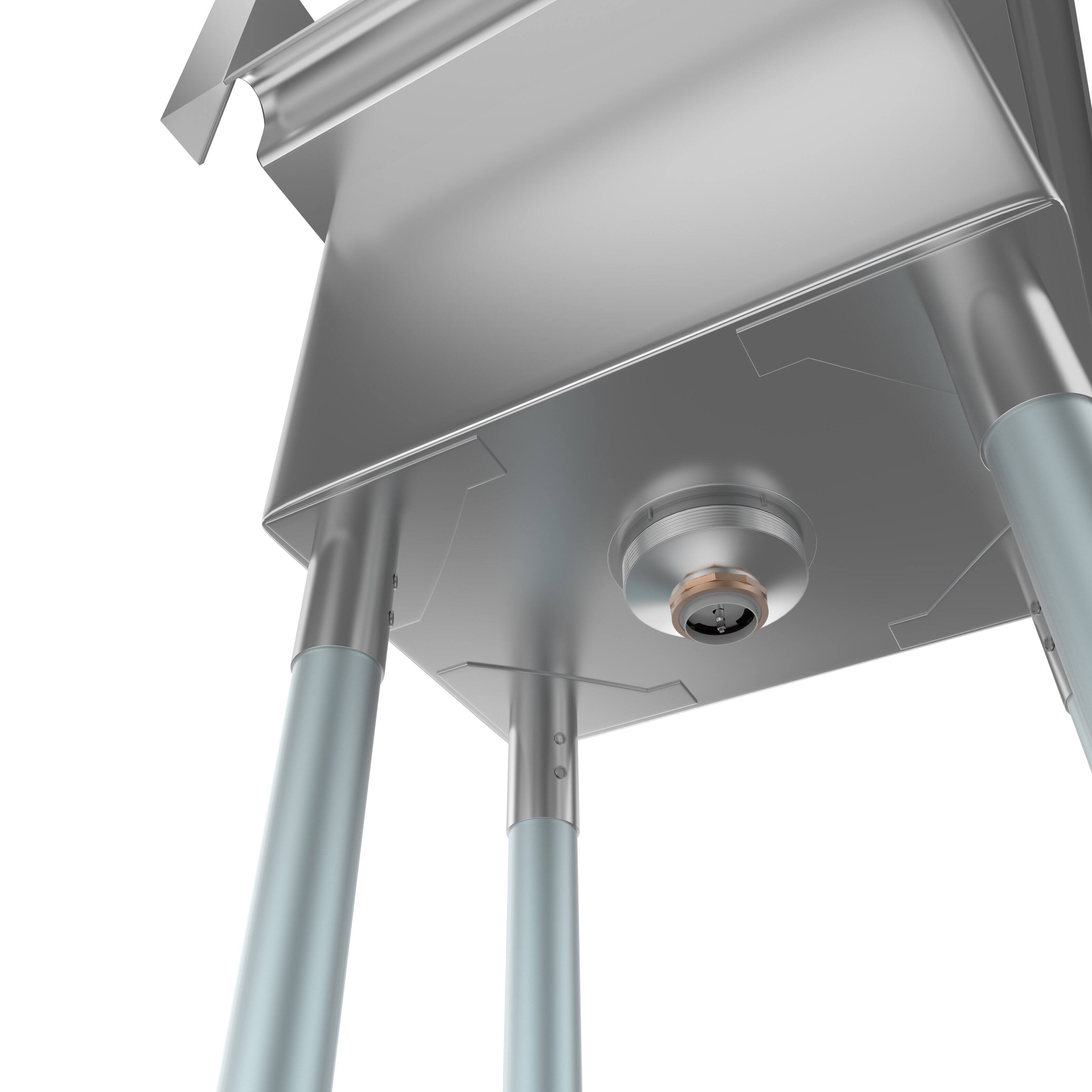 Alt View 1. Koolmore - 23 in. One Compartment Stainless Steel  Sink with Drainboard, Bowl Size 10"x 14"x 10" SA101410-10R3. - Stainless Steel.