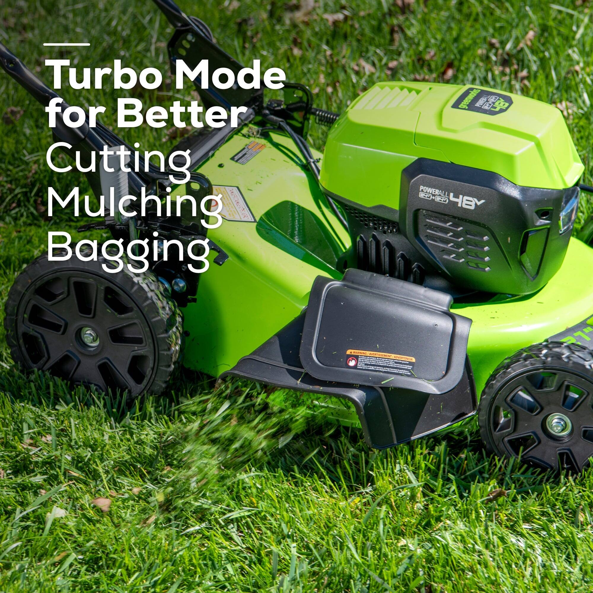 Turbo Mode for Better Cutting Mulching Bagging

E3 RED POWERALL 2D-19 4BY