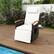 Alt View 1. Costway - Costway Outdoor 360° Swivel Rattan Recliner Chair Patio Wicker Chaise Lounge Chair - Mix Brown,White.