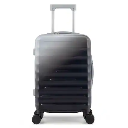 Front. Winado - 20" Carry-on Airline Approved Small Luggage Hardshell PC+ABS Gradient Color Suitcase with TSA Lock for Travel Business - Gradient Gray.