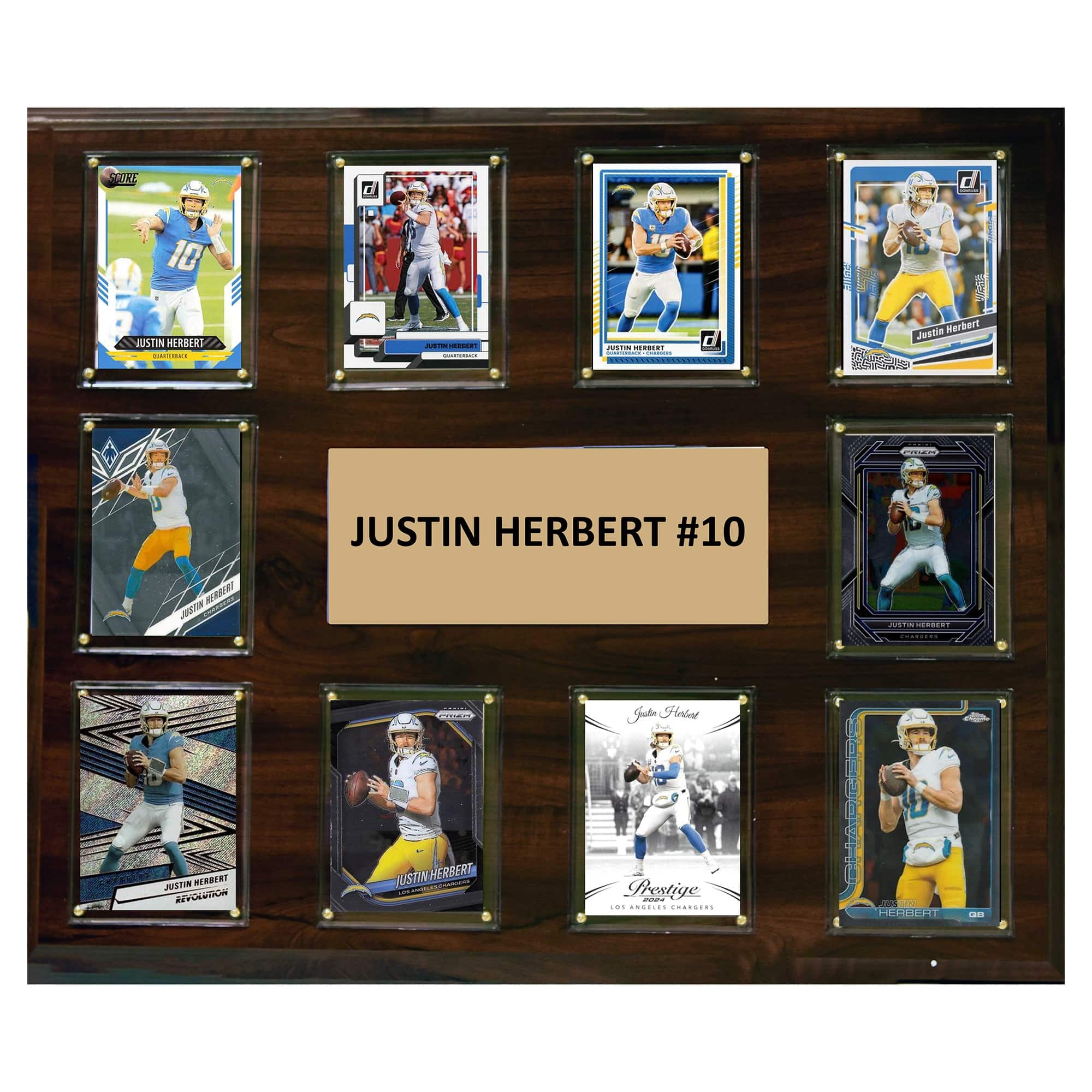 "C&I Collectibles - Justin Herbert Los Angeles Chargers 15"" x 18"" Trading Card Plaque - Multicolor" price history on PriceWatchPro
