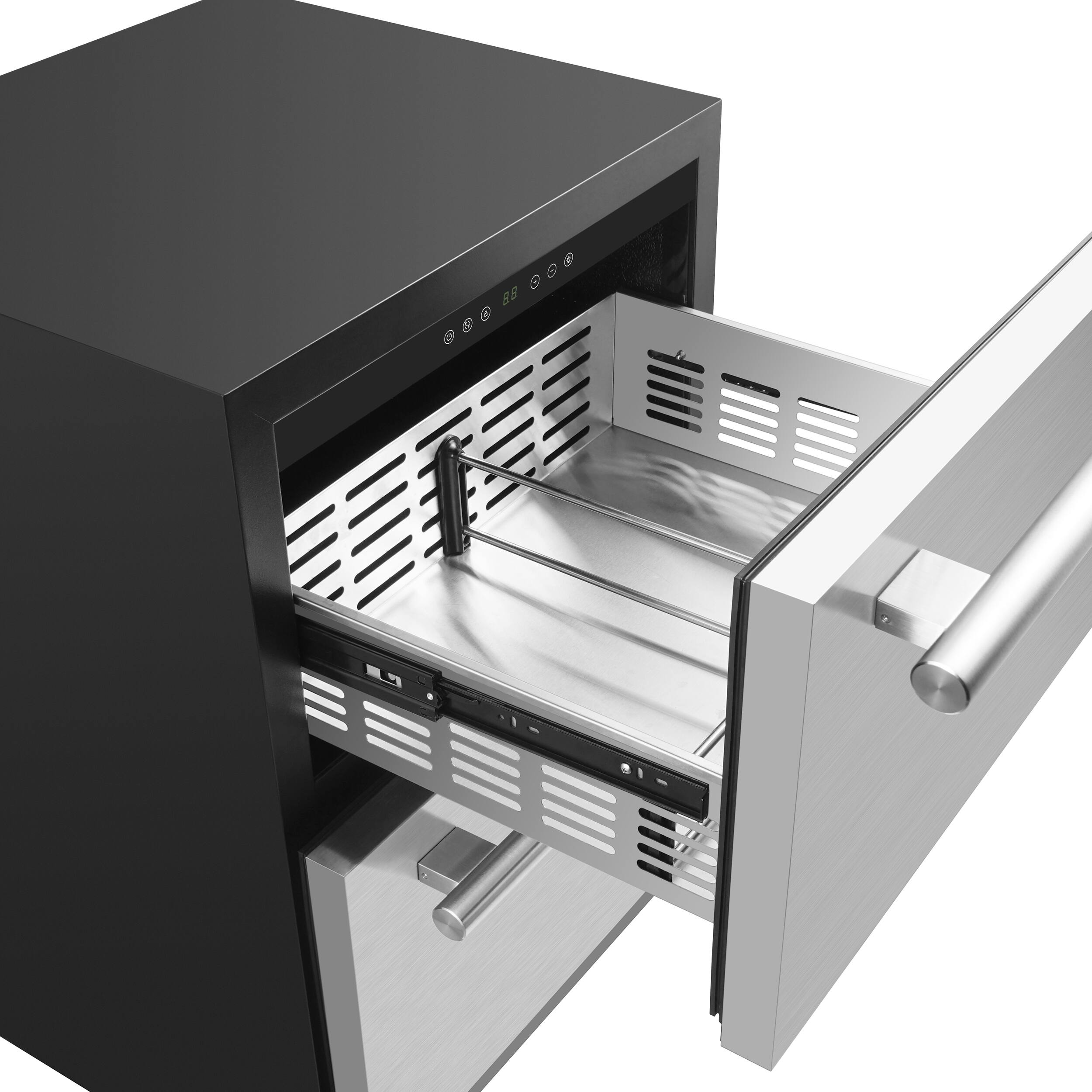 Alt View 8. Forno Appliances - Cosenza 24" Built-In Indoor/Outdoor Drawer Freezer with Ice Maker - Stainless steel.