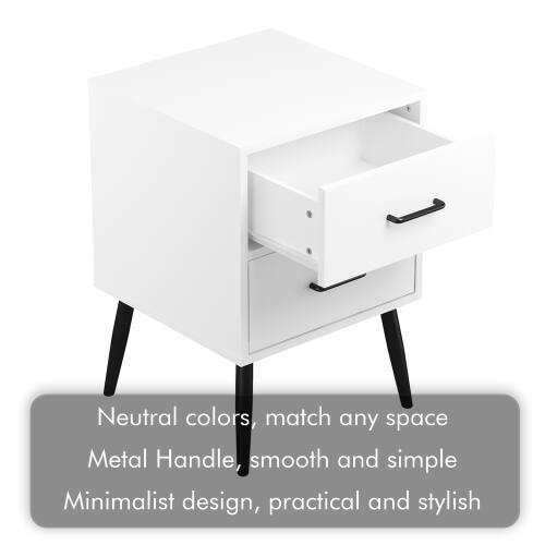 Neutral colors, match any space  
Metal Handle, smooth and simple  
Minimalist design, practical and stylish